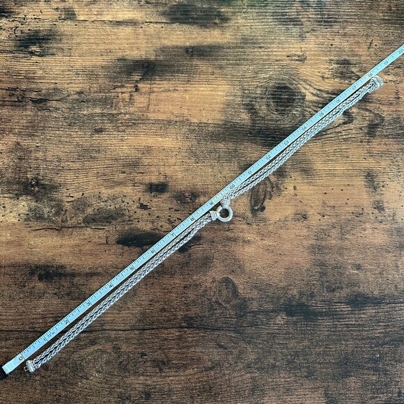 David Yurman Double Wheat Chain Diamond Necklace - 18" - Picture 15 of 15